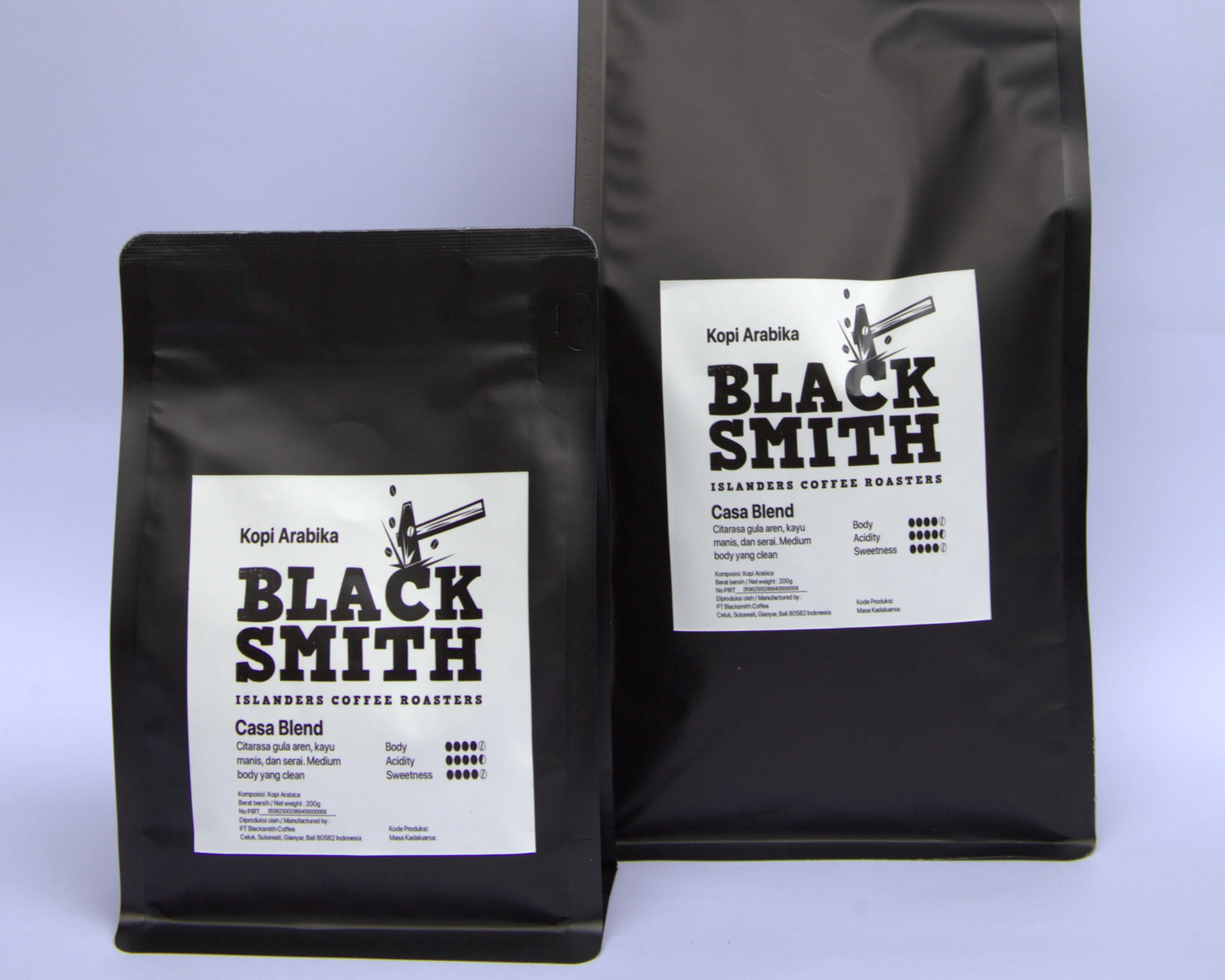 Blacksmith Casa Blend in retail and wholesale packages