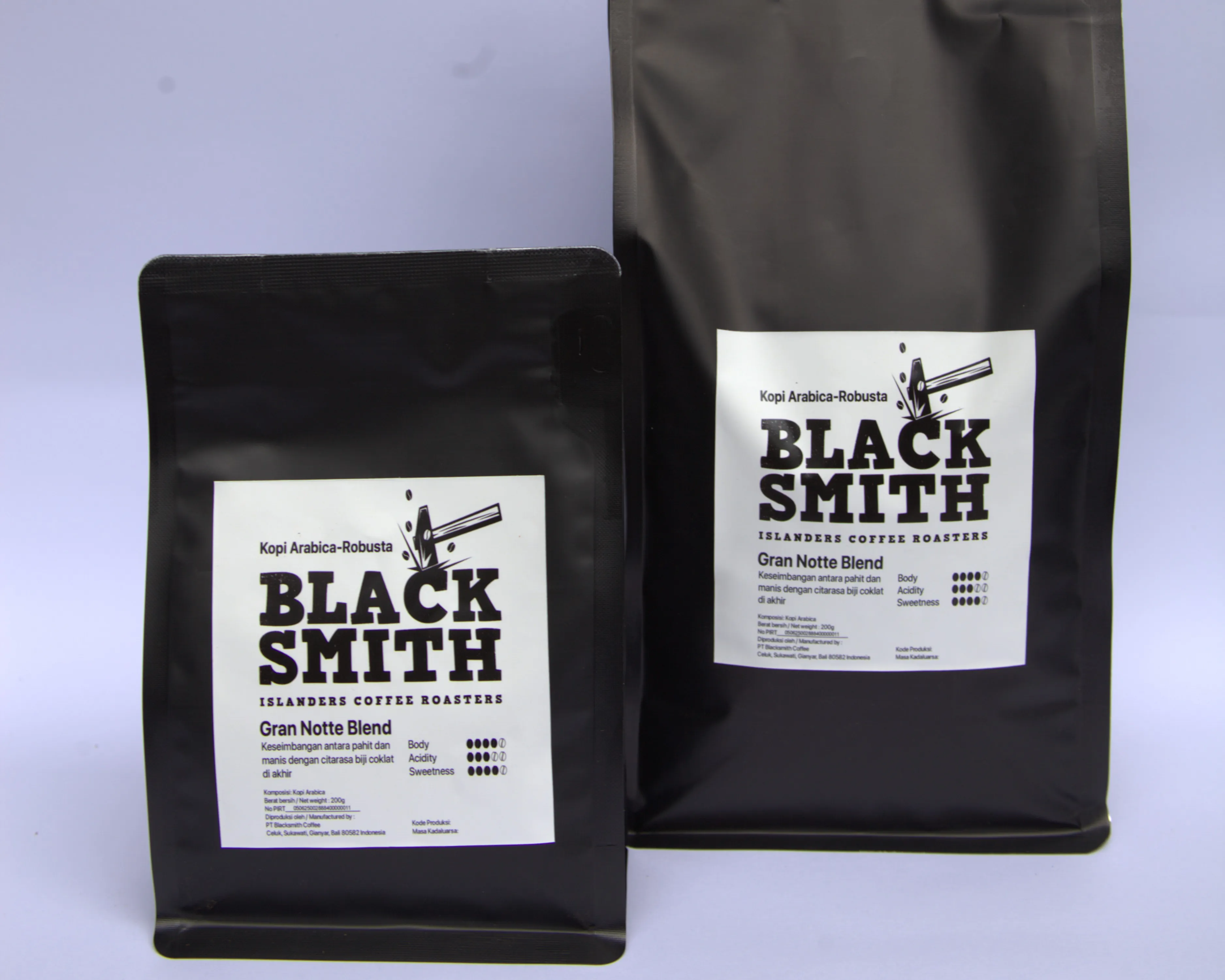 Blacksmith Gran Notte Blend in retail and wholesale packages