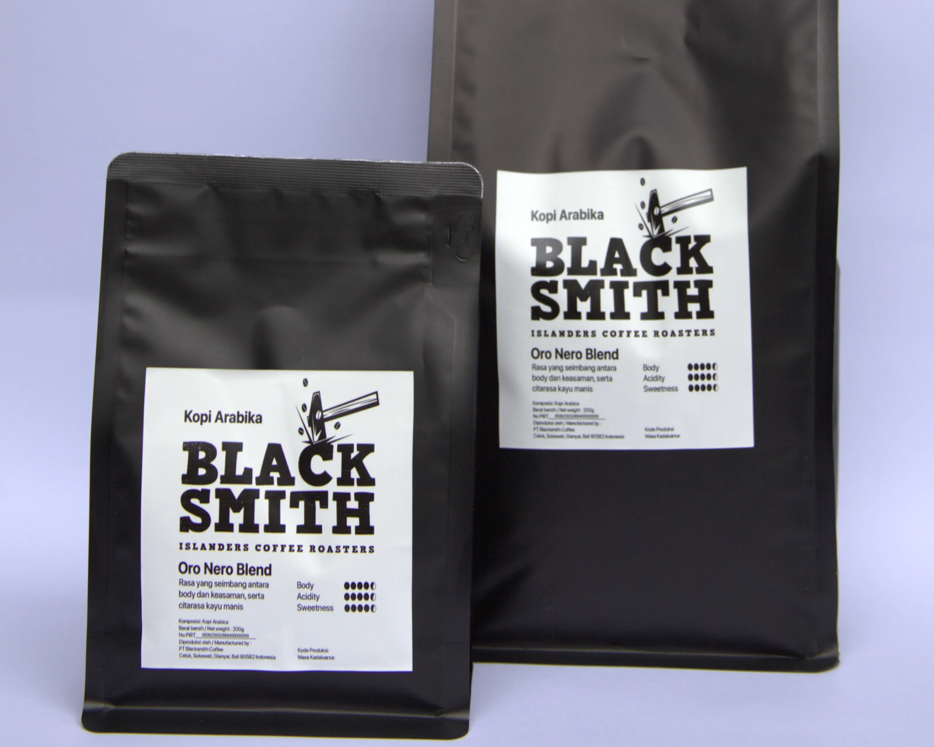 Blacksmith Oro Nero Blend in retail and wholesale packages